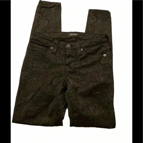 Big Star Black Size 26 Printed Jeans - Picture 1 of 5